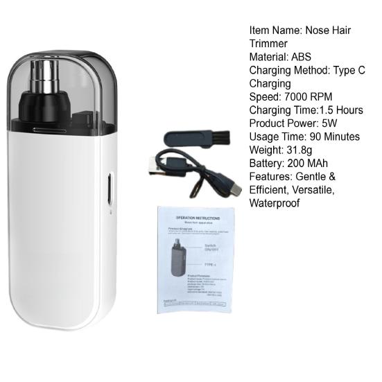 Триммер для волос в носу для мужчин, водонепроницаемый, электрический, портативный, аккумуляторный, многофункциональный, инструмент для стрижки волос в носу, ушах, бровях
