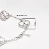 15MM Through-body Titanium Steel 18K Double-sided Lucky Four-leaf Clover Five Flowers Bracelet