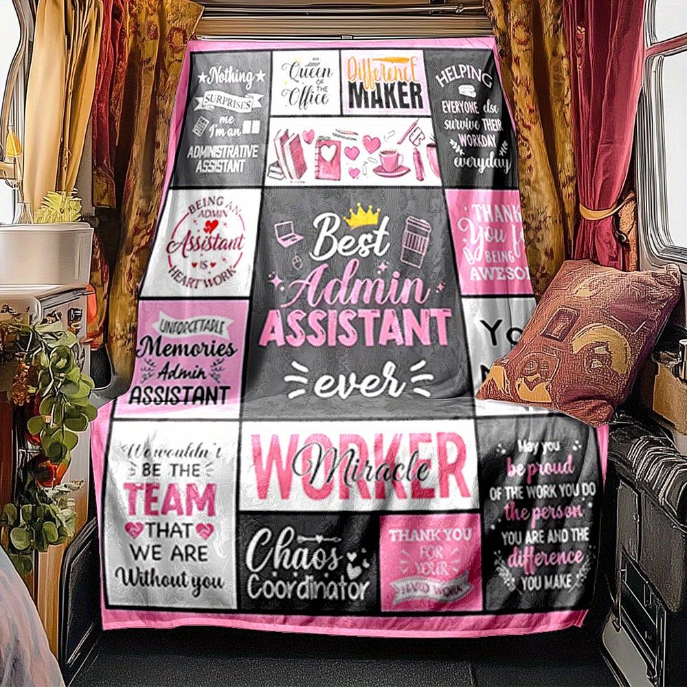 Administrative Assistant Blanket Personalized Name Soft Comfortable Stylish Blanket Car Blanket Perfect For Travel Camping Outdoor Home Suitable For