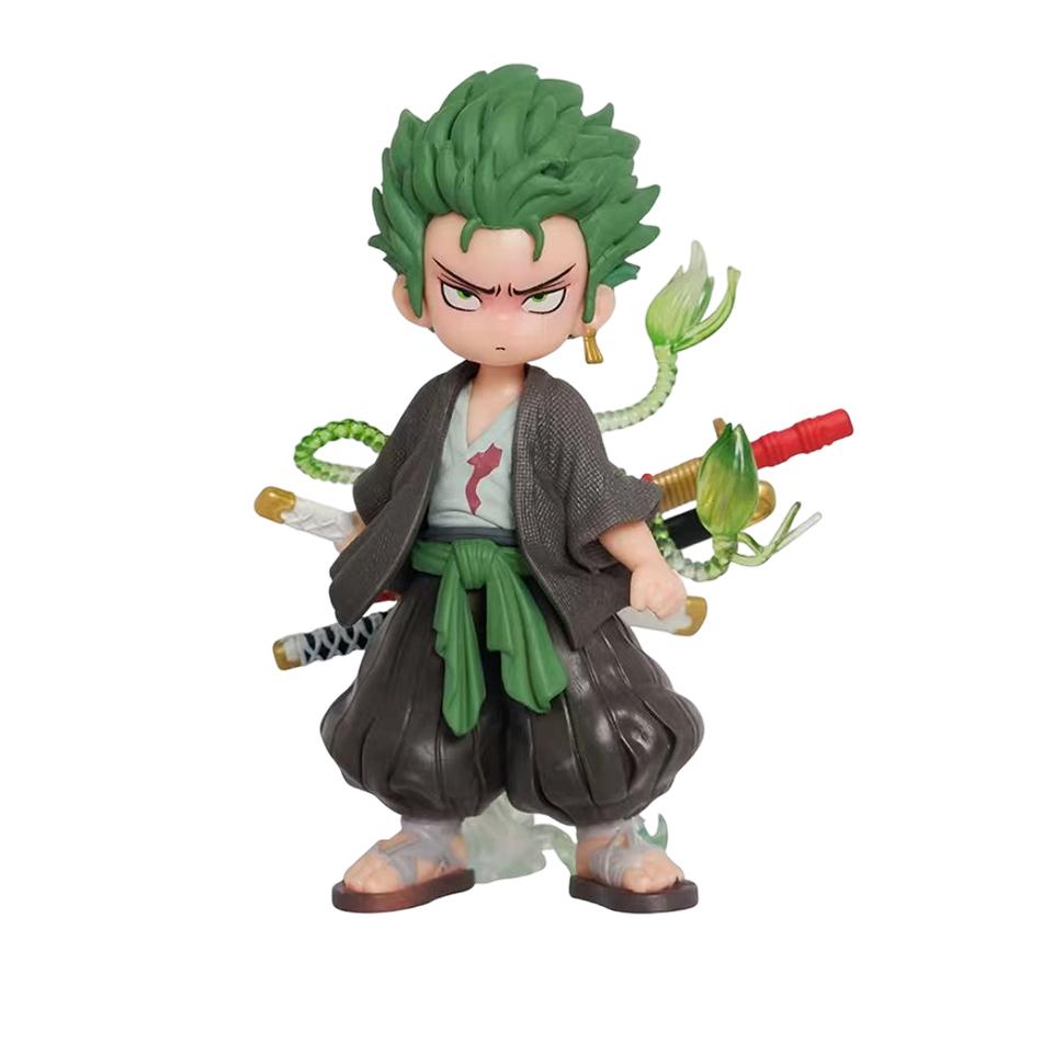 ONE PIECE  Набор из 6 шт. Аниме 12-15 см Монки Д. Луффи Q-Версия ПВХ Модель Настольное Украшение для Автомобиля Подарок на День Рождения Рождество для Детей Игрушки