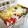 Christmas Gift Ball Pattern Colorful Tablecloth Rectangular Party Waterproof Tablecloth Home Living Room Kitchen Decoration