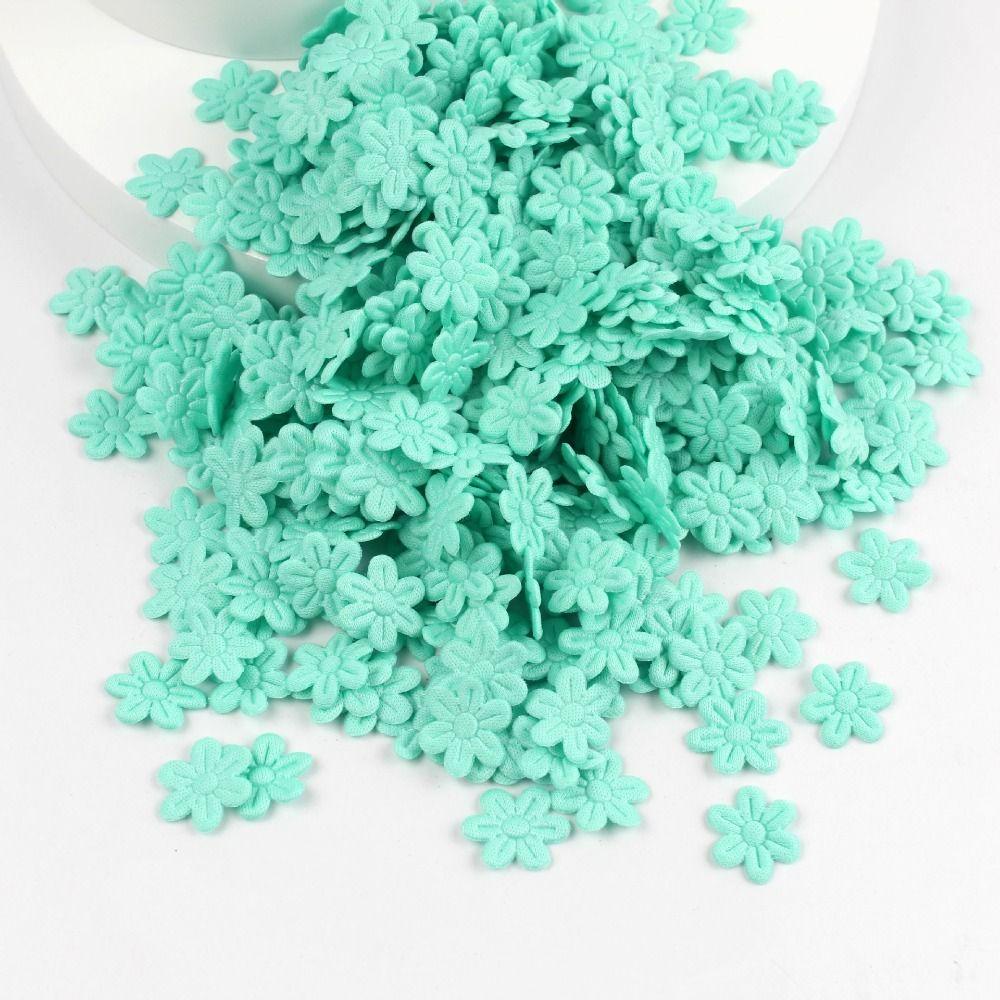 100 шт. 2 см наклейки для бижутерии из ткани пятилепестковые цветочные шпильки аксессуары