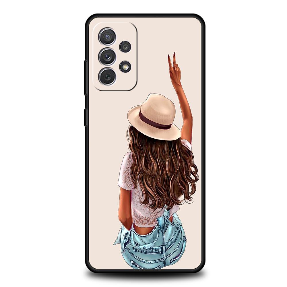 Чехол для телефона с высоким каблуком для девушки, женщины, для Samsung Galaxy A17 A07 A55 A35 A25 A15 A05 A33 A31 A23 A21s A13 A41 A73 A53 A51 A715G