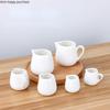 White Ceramic Jar Milk Jugs Sugar Bowl Milk Tank Sauce Spoon Steak Sauce Bucket Coffee Accessories Milk Cup Seasoning Pot Dish