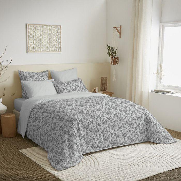 Complete Reversible Duvet Cover Pack for 140 X 190 Cm Bed Bérengère Nuage