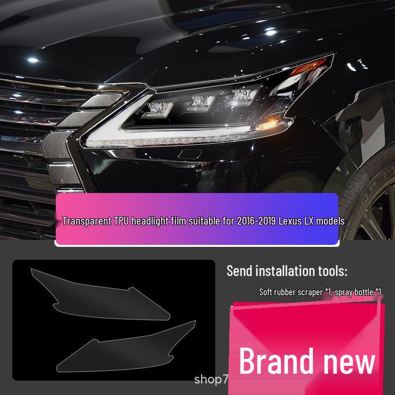 Lexus LX570 Headlight Film – Transparent Smoked Light-Control Protective Film