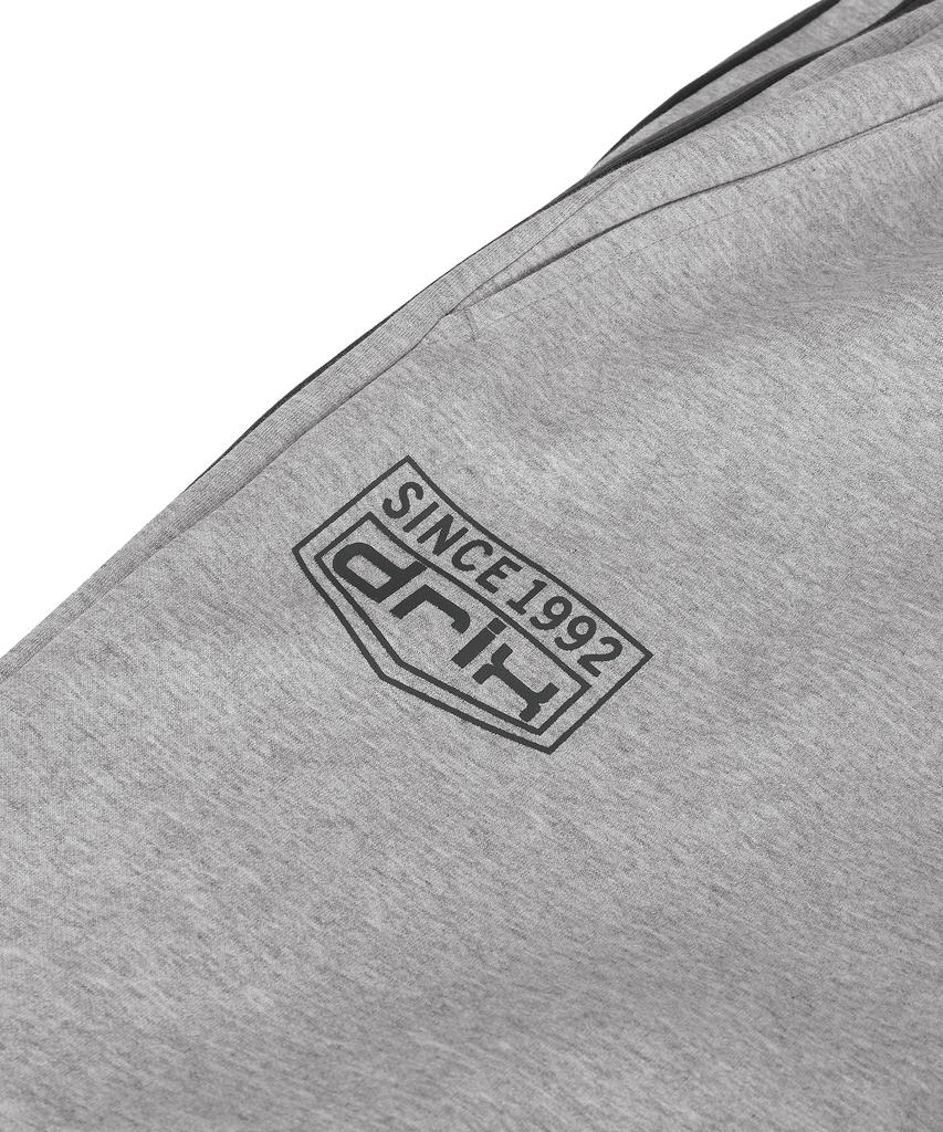 DRIX Track Line Graphic Bermuda Sweatpants_Melange Gray