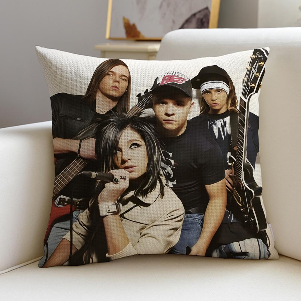 Rock TTokio HotelS Cushion Cover Breathable and skinfriendly linen pillowcase square removable and washable cushion