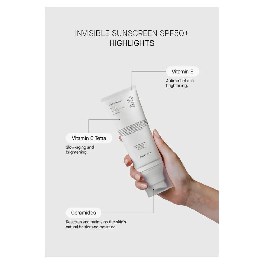 Прозрачный лабораторный невидимый солнцезащитный крем SPF50+, 100 мл