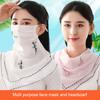 Women Veil Face Mask Cycling Face Covering Thin Triangle Neck Gaiter Breathable Flower Print UV Face Shield For Women Girls
