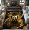 Ковер из хрустального бархата с принтом футбольного клуба Leeds United, Удобный, Впитывающий влагу, Нескользящий, Для помещений