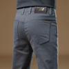 Мужские повседневные брюки Slim Grey Casual 2025 года — высокого класса, делового прямого кроя, с бархатом и утолщением