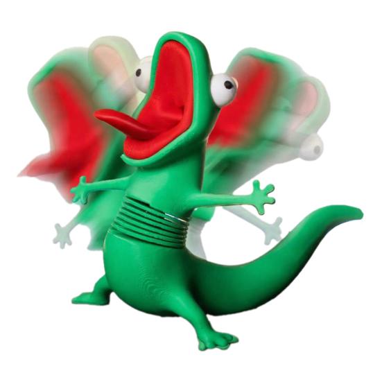 3D-печатная качающаяся ящерица Украшение Пружинная качающаяся фигурка ящерицы Игрушка-антистресс Украшение для дома и офиса Подарок для любителя мемов