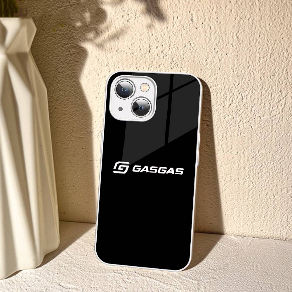 G-GasGas Red Motorcycle For IPhone 14 13 12 Mini 11 Pro XS Max X XR 14 Plus Tempered Glass Cover