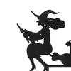Украшение Угла Двери на Хэллоуин Кот Ведьма Летающая на Метле Знак Угла Двери для Каминной Полки Окна