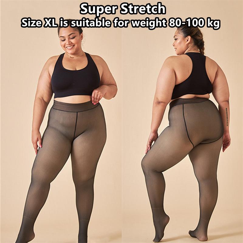 Women's Thermal Fleece Lined Tights, Winter Warm Footed Leggings