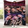 Модное фланелевое одеяло B-BTS Kpop, ультрамягкий теплый плюшевый плед для дома, спальни, кровати, дивана, офиса, кемпинга, пикника, подарок