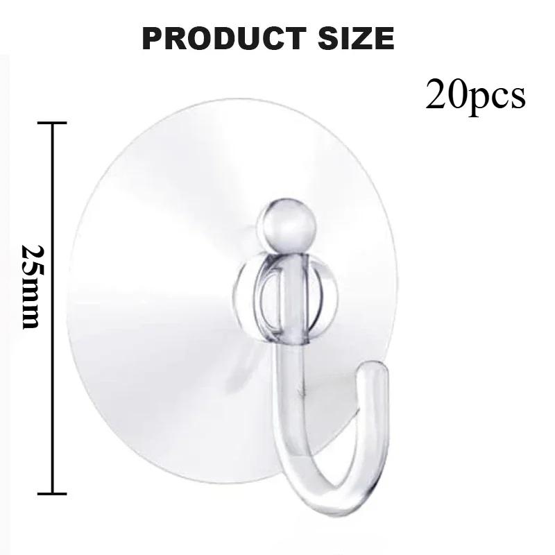 5/10/20 шт. Профессиональный прозрачный пластиковый крючок на присоске для плитки в ванной и на кухне