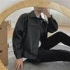 Мужская модная куртка из искусственной кожи 2023 года — корейский стиль, свободный крой для весны и осени