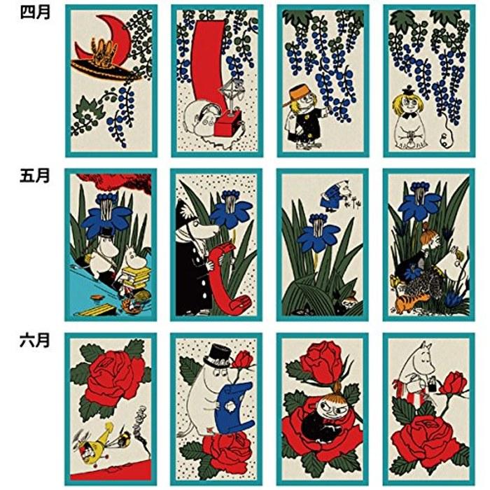 [Ensky] Moomin Hanafuda Card Game, 6+ years, Blue/White/Black, 1 cm