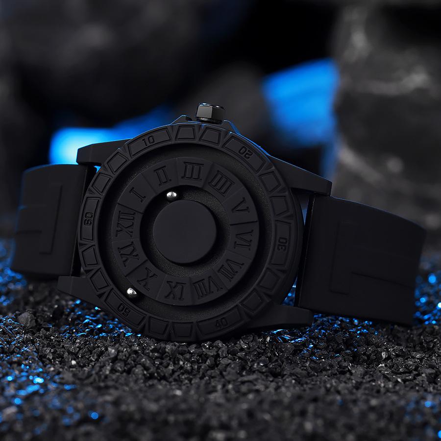 Luxury Magnetic Suspension Men Business Watches Casual Silicone Strap Quartz Wristwatch Best Gifts Clock