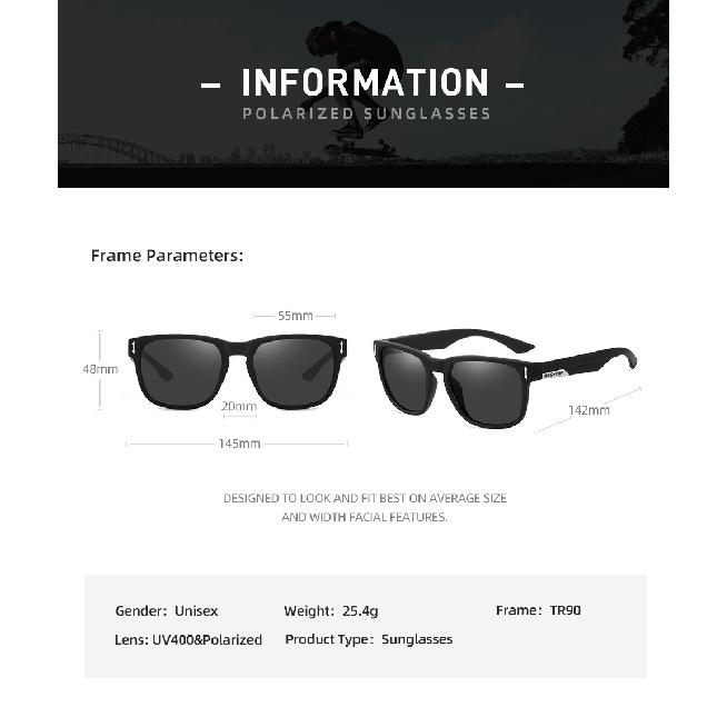 QUISVIKER New polarized sunglasses unisex fashion sunglasses UV400Fishing Goggles