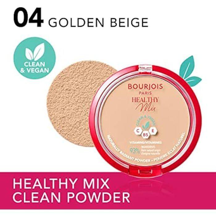Компактная пудра - BOURJOIS - Healthy Mix Clean - Веганская - Против усталости - Стойкая