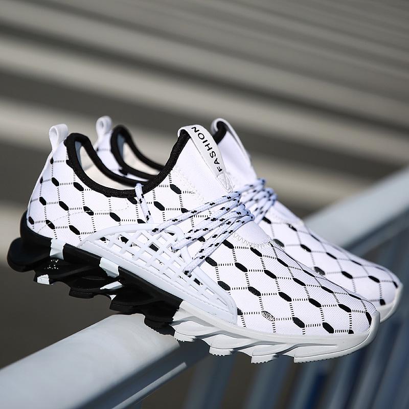 Мужская мода печатные спортивные кроссовки дышащая уличная повседневная обувь больших размеров