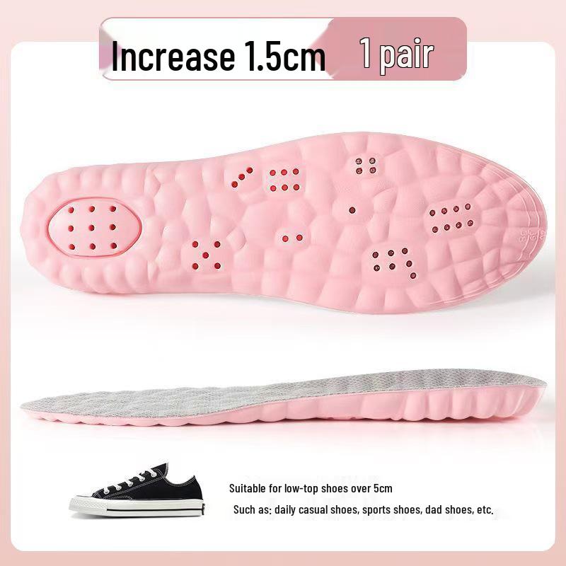 Boost Invisible Height Increasing Insoles for Men & Women - Full Sole, Arch Support, Soft Elastic