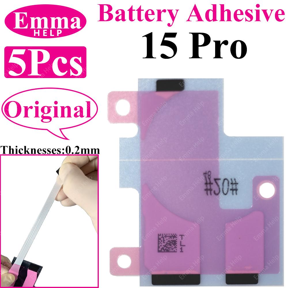 5 шт. Наклейка на аккумулятор для iPhone 13 Pro Max 14 Plus 15 16 13 12 11 Клейкая лента для аккумулятора Запасные части
