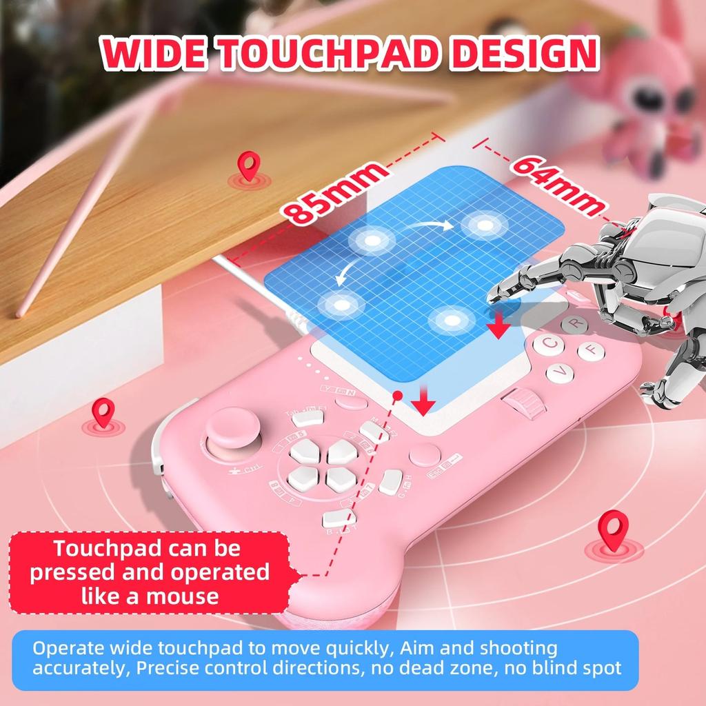 Wired USB Gaming Touchpad with Keyboard and Mouse Function,Trackpad Game Controller,Xbox X/S, Xbox One, PS5, PS4, PC, Steam, Windows 11/10, Mac OS