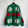 Women's Fashion Fall And Winter Christmas Loose Round Neck Pullover Knitted Sweater