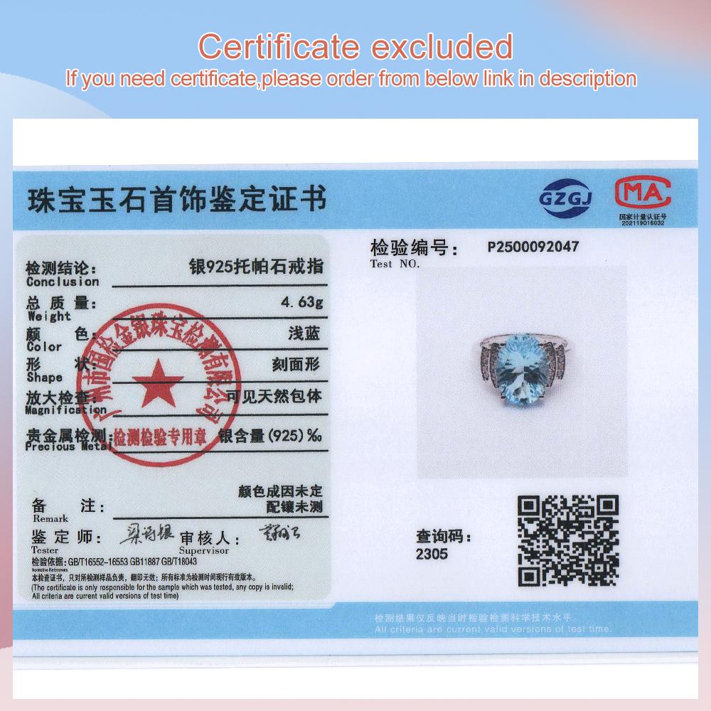 Кольцо с натуральным небесно-голубым топазом 8,50 карат, овальный драгоценный камень 10*14 мм, стерлинговое серебро 925 пробы, классический дизайн, изысканное ювелирное изделие для женского юбилея