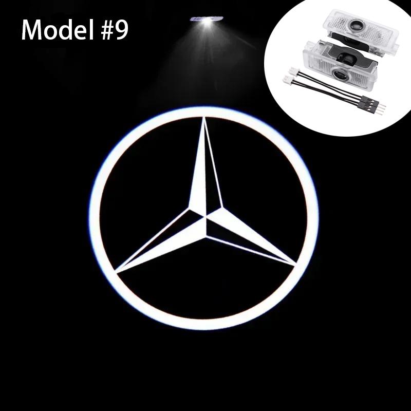 AAVN1 2Pc Car Door Projector Laser Lamp Car Door Welcome Light For Mercedes Benz C117 W117 E Couple C207 A207 C205 2015-2020 A205 W218