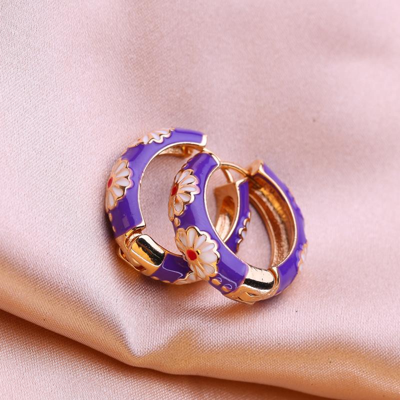 KNIKOO Круглые серьги-клипсы для женщин, модные цветочные серьги, ювелирные изделия для подарков на свадьбу