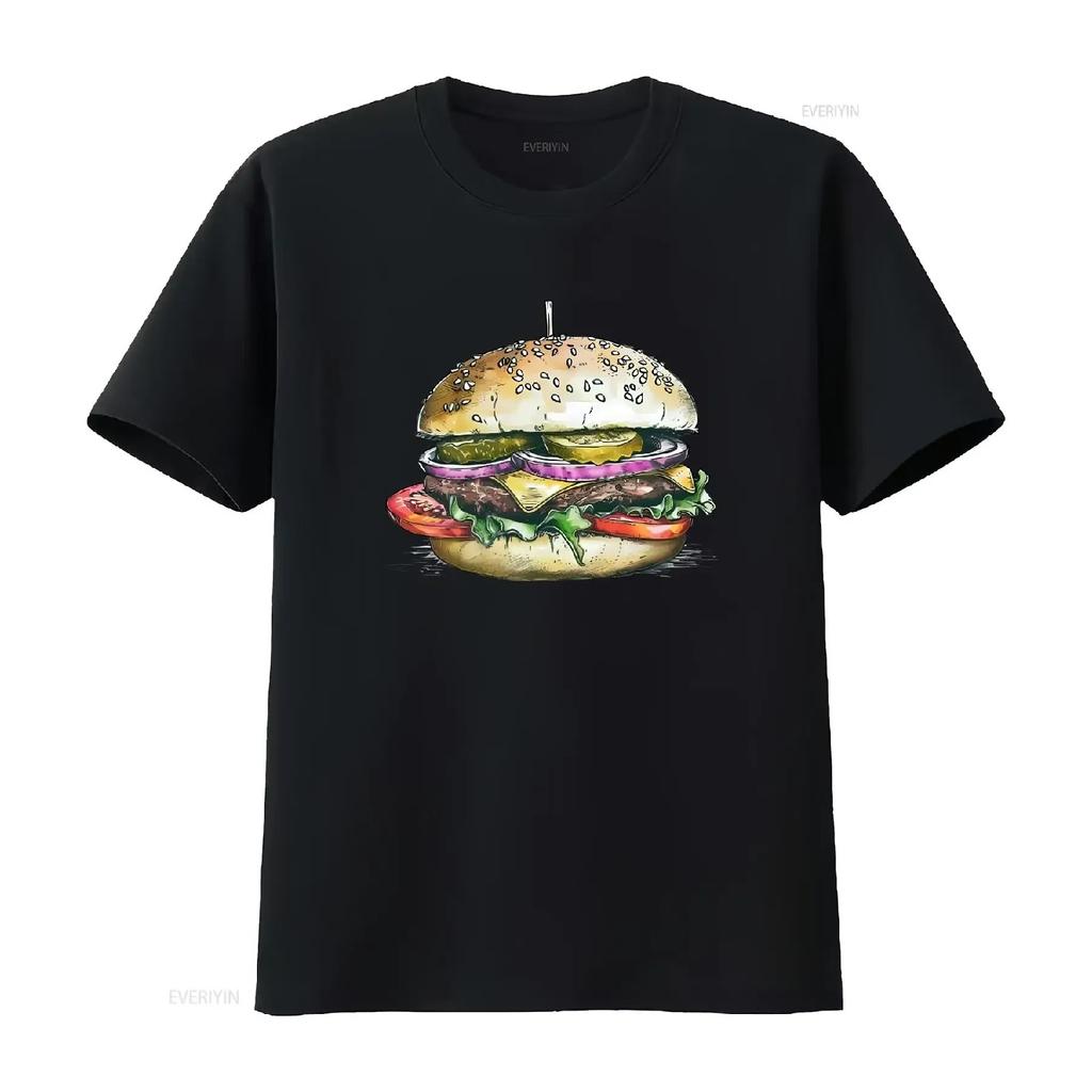 Футболка Burger Baby, хот-дог, эстетика Y2K, для гурманов, летняя укороченная футболка с чизбургером, винтажная, стираная, универсальная мода.