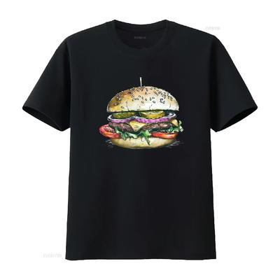 Футболка Burger Baby, хот-дог, эстетика Y2K, для гурманов, летняя укороченная футболка с чизбургером, винтажная, стираная, универсальная мода.