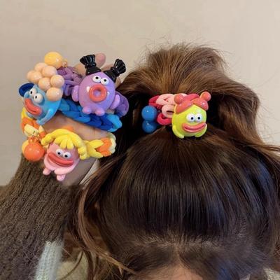 Мультяшная милая кукла высокоэластичная повязка на голову резинка для волос резинка сладкий боковой зажим простая резинка для волос аксессуары для волос