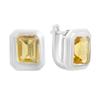 Silver Earrings with Citrine Nano 5.925ct (2190127)