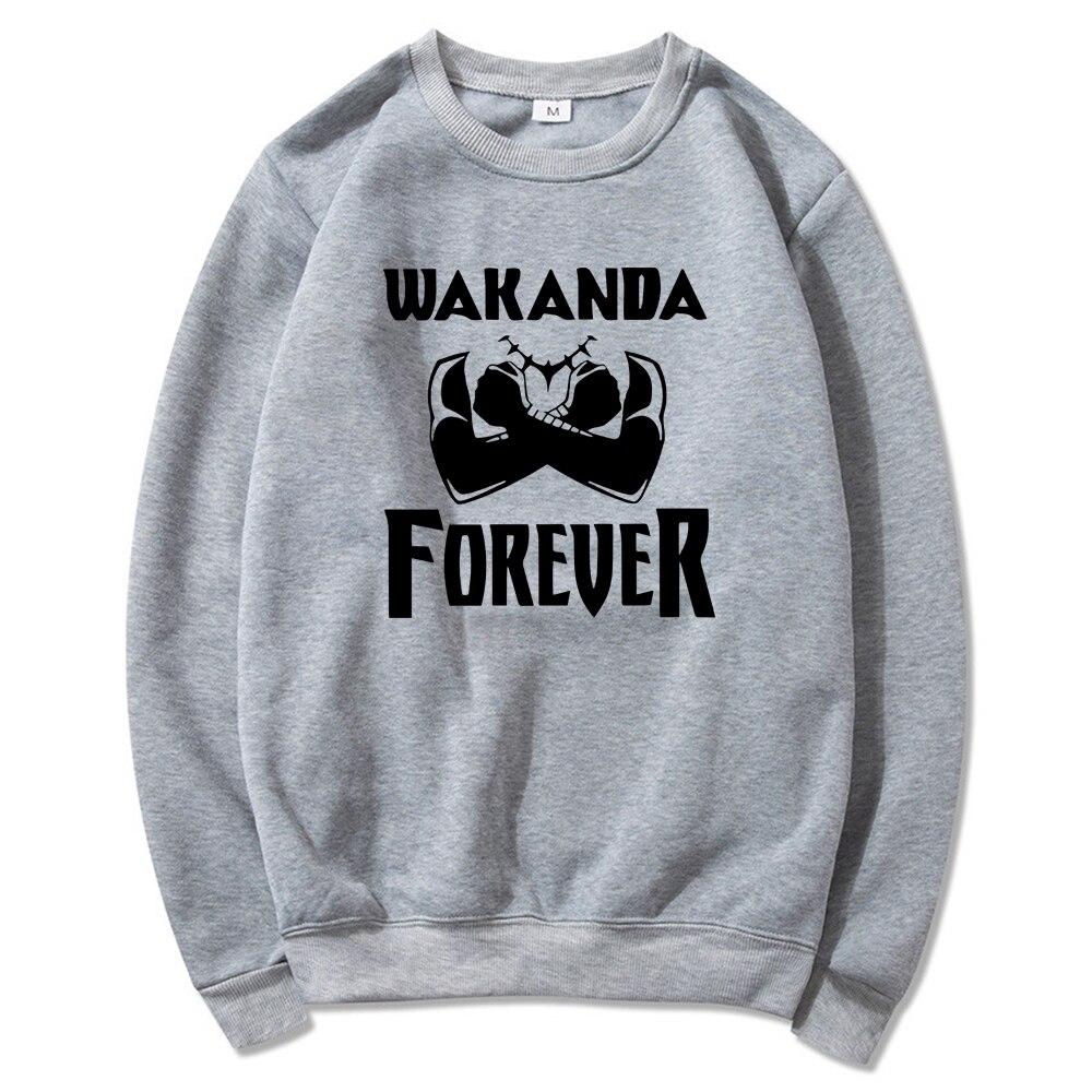Толстовка Wakanda Forever King of Wakanda, толстовка с капюшоном, пантера, черный джемпер King, винтажные толстовки с круглым вырезом в стиле супергероя, хипстерские топы