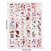 20/30/50 Sheets Halloween Terror Wound Temporary Tattoo Waterproof Realistic Blood Tattoos Injury Scar Tattoo Stickers For Body