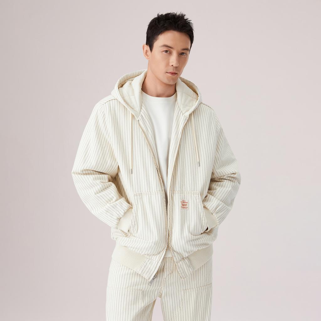 Levis Свободный Классический Дизайн Удобная Ткань Простая Мода Повседневный Универсальный Высококачественная Стеганая Куртка Унисекс куртки A3222-0019