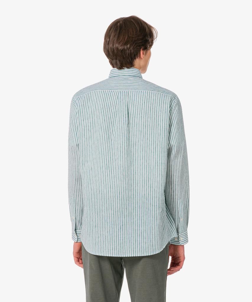 LACOSTE Men'S Linen Blend Striped Shirt Ch838E-56G 132