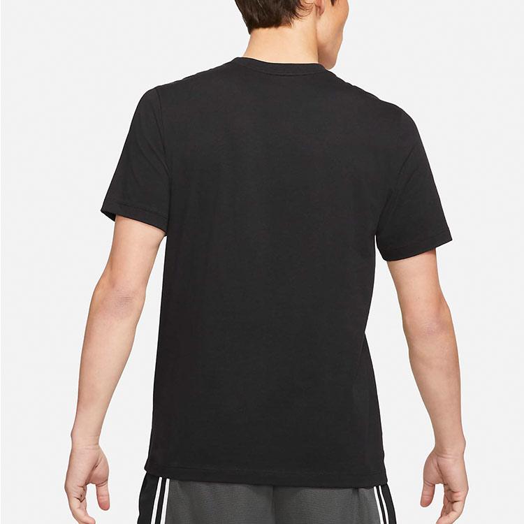 Nike Спортивная футболка с короткими рукавами Just Do It с буквенным принтом, мужские топы, черные DD0802-010