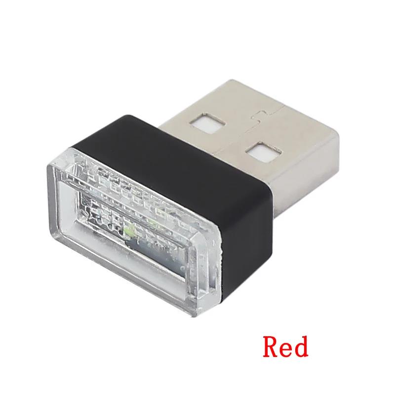 Миниатюрные атмосферные светодиодные лампы для салона автомобиля USB LED Автомобильные огни Светодиодная подсветка для декора салона ПК Подключай и играй Декоративная лампа Освещение потолочных светильников 6