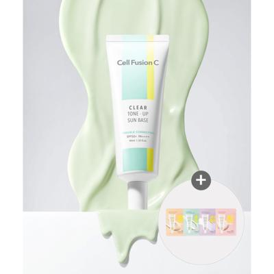 База под загар Clear Tone Up Sun Base 40 мл + 4 типа баз под загар 1,2 мл 4 листа