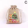 Рождественский подарочный пакет Упаковка для печенья Конфеты Обертка Кошельки Шнурок
