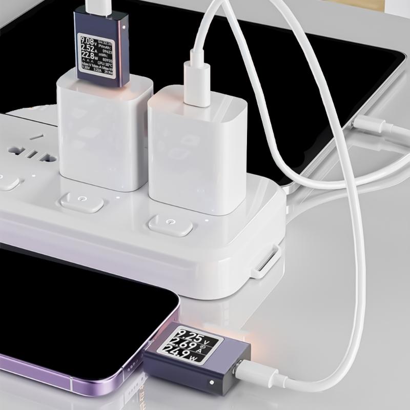 Тестер напряжения и тока Type C USB C измеритель мощности с экраном, вращающимся на 360 градусов, улучшает пользовательский опыт