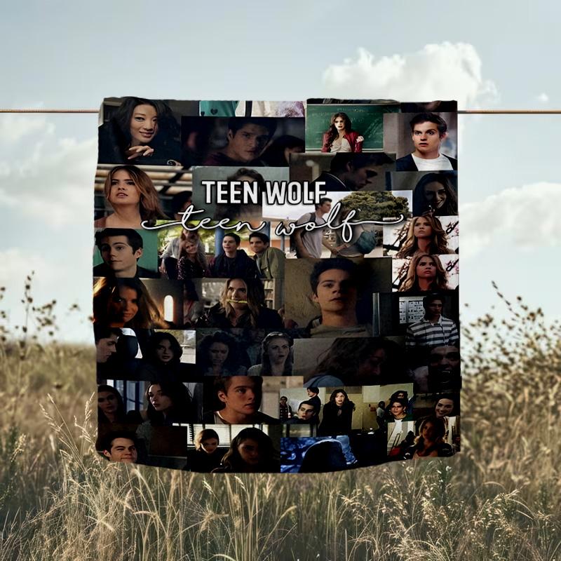1PC Teen Wolf Blanket Flannel Throw for Sofa, Indoor, Camping, Living Room, Office, Chair, And Bed Soft Birthday Christmas Gift