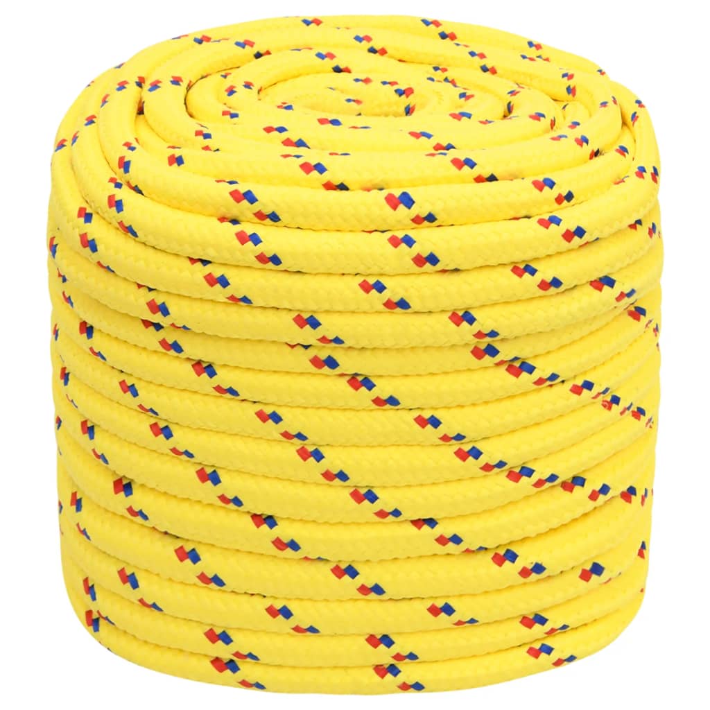 Vidaxl Linka Żeglarska, Żółta, 18 Mm, 50 M, Polipropylen